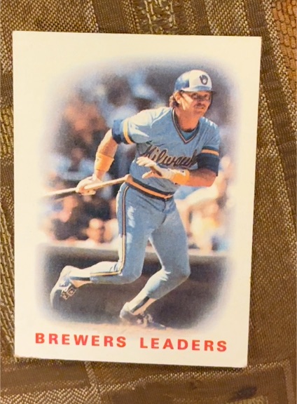 1986 Topps #426 Brewers Leaders Charlie Moore — front