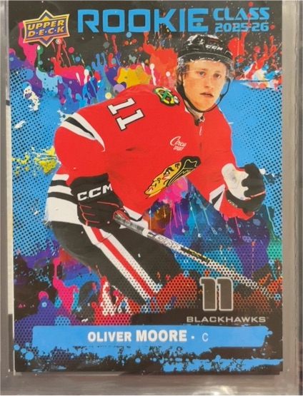 2025-26 Upper Deck Series 2 Rookie Class #RC-19 Oliver Moore — front