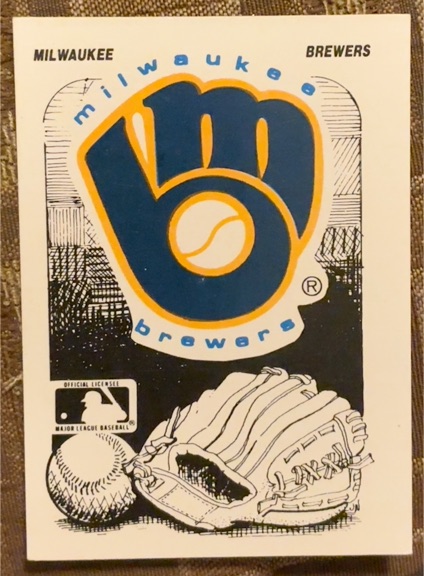 1987 Fleer #NNO Milwaukee Brewers Team Logo Sticker — front
