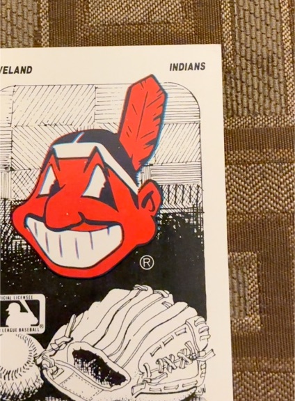 1987 Fleer MLB Logo Sticker Cleveland Indians — front