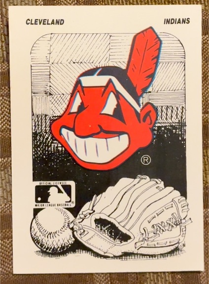 1987 Fleer MLB Logo Card Cleveland Indians — front