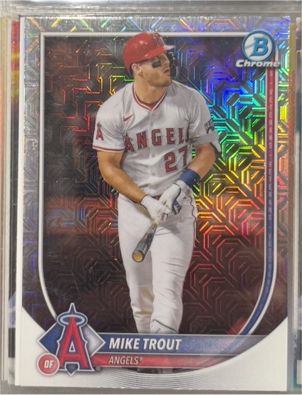 2025 Bowman Chrome #27 Mike Trout — front