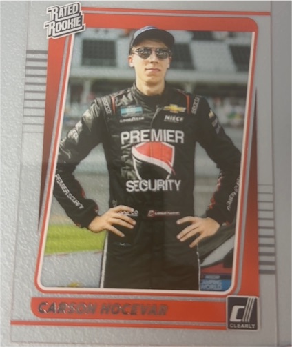 2022 Panini Donruss Clearly #34 Carson Hocevar Rated Rookie — front