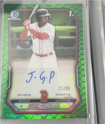2026 Bowman Chrome #CPA-JG Justin Gonzales — front