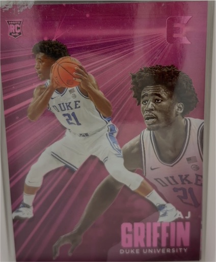 2022-23 Panini Chronicles Draft Picks Essentials Pink #5 AJ Griffin — front