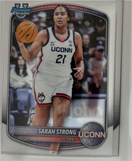 2025-26 Bowman Basketball #BPP-80 Sarah Strong UConn Huskies — front