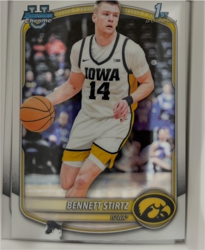 2025-26 Bowman Basketball Prospects 1st Bowman #BPP-90 Bennett Stirtz — front