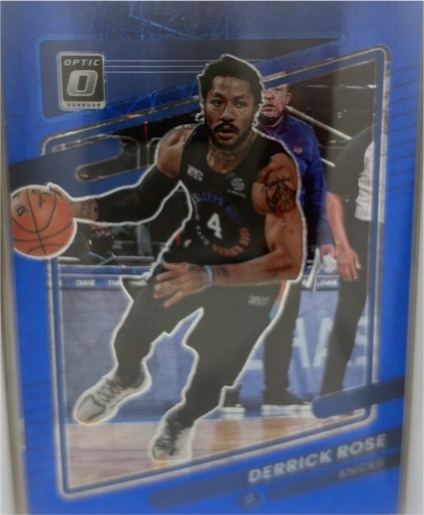 2021-22 Panini Donruss Optic #127 Derrick Rose Blue Velocity Prizm — front