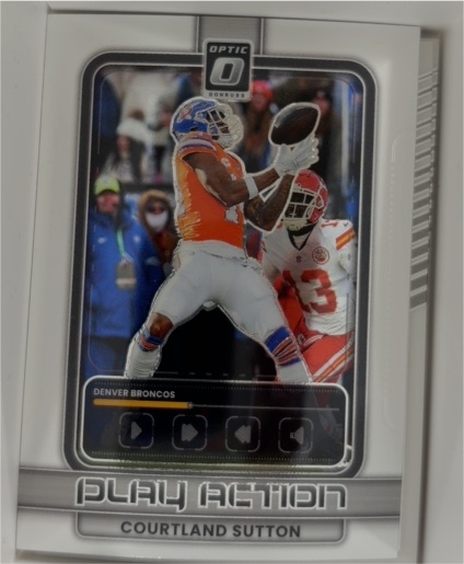 2025 Panini Donruss Optic Play Action #1 Courtland Sutton — front