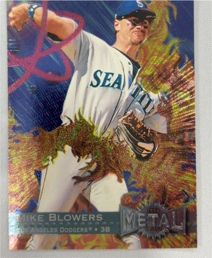 1996 Fleer Skybox Metal Universe #181 Mike Blowers — front