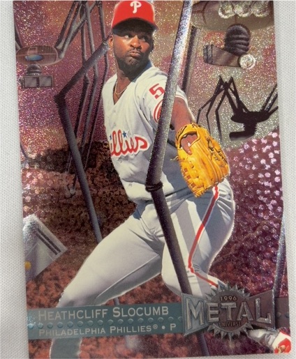 1996 Fleer Metal Universe #213 Heathcliff Slocumb — front