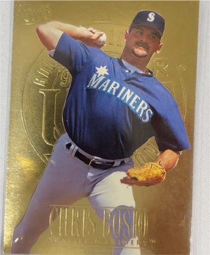 1996 Fleer Ultra #124 Chris Bosio Gold Medallion — front