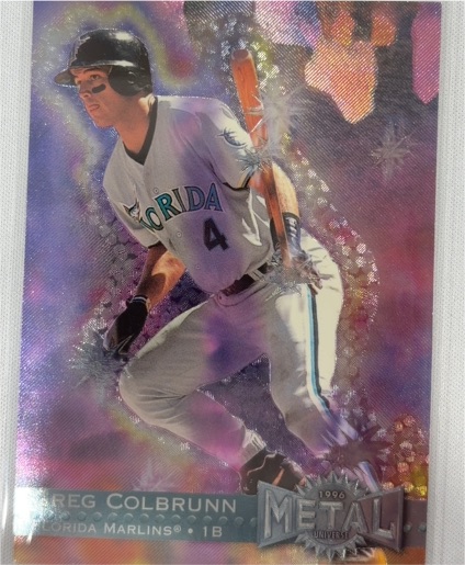 1996 Fleer Metal Universe #163 Greg Colbrunn — front