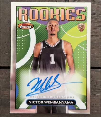 2023-24 Topps Finest #RFA-VW Victor Wembanyama Rookie Autograph 