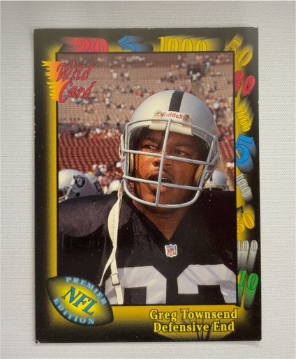 1991 Wild Card #40 Greg Townsend — front