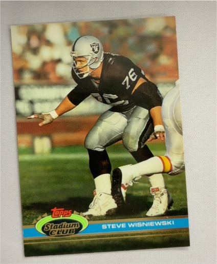 1991 Topps Stadium Club #487 Steve Wisniewski — front