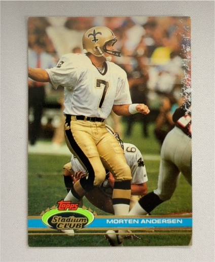 1991 Topps Stadium Club #379 Morten Andersen — front