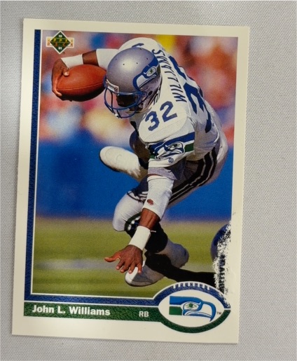 1991 Upper Deck #166 John L. Williams Seattle Seahawks — front