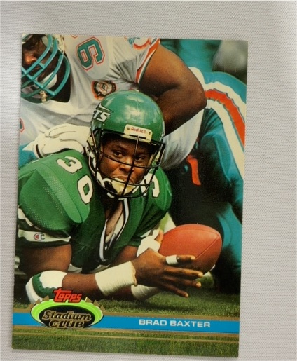 1991 Topps Stadium Club #377 Brad Baxter — front