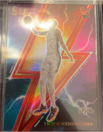 2023-24 Panini Select Thunder Lane #5 Victor Wembanyama Rookie Card — front
