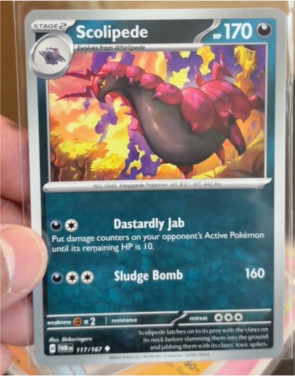 2024 Pokémon SV06: Twilight Masquerade #117 Scolipede — front