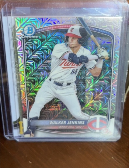 2025 Bowman Chrome Mega Box #BCP-1 Walker Jenkins Mojo Refractor — front
