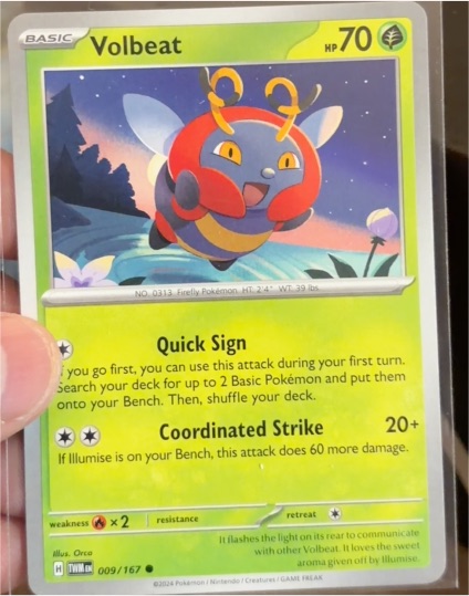 2024 Pokémon SV06 Twilight Masquerade #009 Volbeat — front