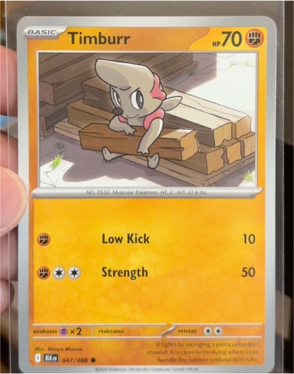 2023 Pokémon SV: Black Bolt #047 Timburr — front