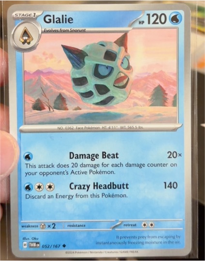2024 Pokémon SV06 #052 Glalie — front
