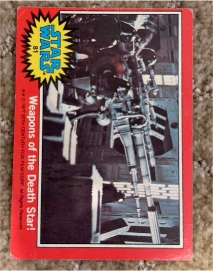 1977 Topps Star Wars Series 2 Red #81 Weapons of the Death Star! — front