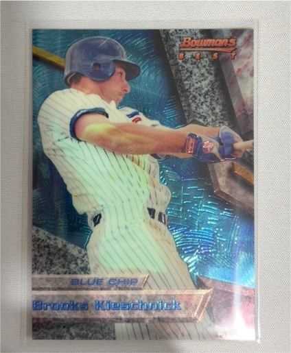 1994 Bowman's Best #5 Brooks Kieschnick Blue Chip Rookie Card — front
