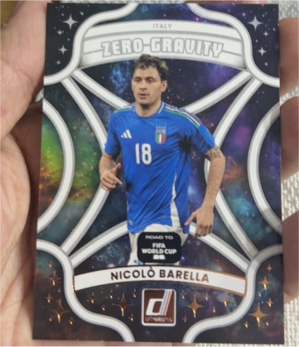 2025 Donruss Road to FIFA World Cup Zero Gravity #19 Nicolò Barella — front
