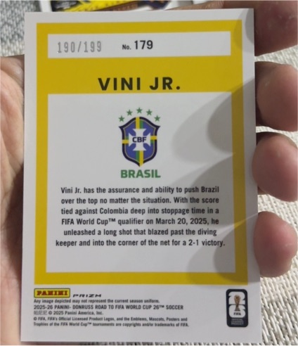 2025-26 Panini Donruss Road to FIFA World Cup #179 Vini Jr. — front