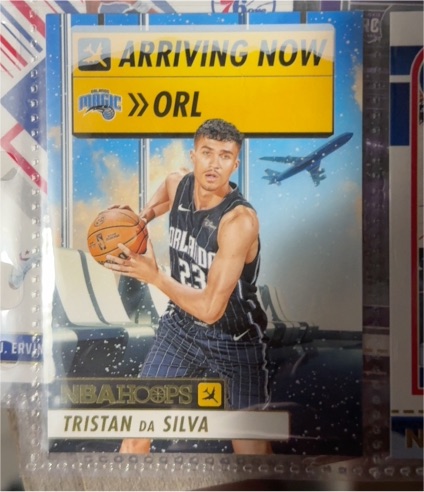 2024-25 Panini NBA Hoops #16 Tristan Da Silva Arriving Now — front