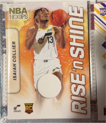 2024-25 Panini NBA Hoops #RSM-ICJ Isaiah Collier Rise N Shine Rookie Patch — front