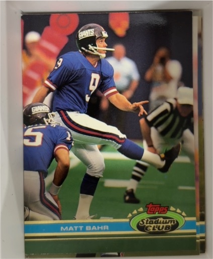 1991 Topps Stadium Club #297 Matt Bahr — front