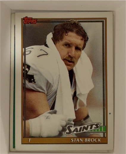 1991 Topps #328 Stan Brock New Orleans Saints — front