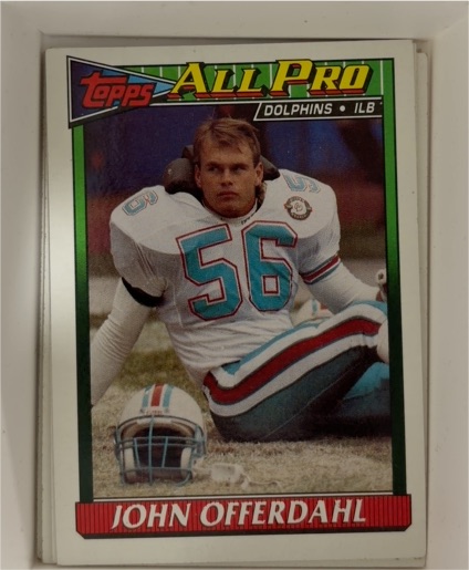 1991 Topps #125 John Offerdahl All-Pro Miami Dolphins — front