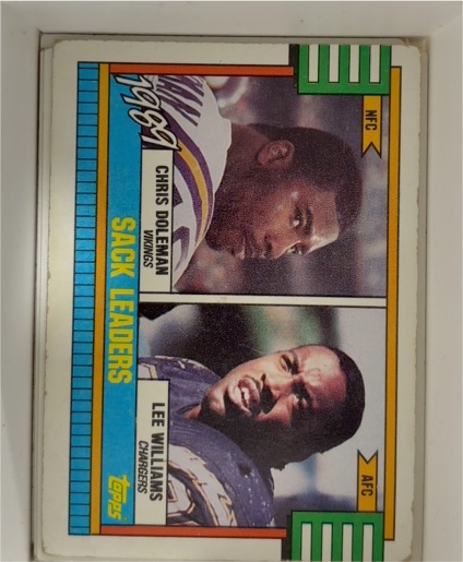1990 Topps #193 Chris Doleman Lee Williams Sack Leaders — front