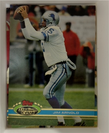 1991 Topps Stadium Club #407 Jim Arnold — front