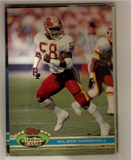 1991 Topps Stadium Club #340 Wilber Marshall — front