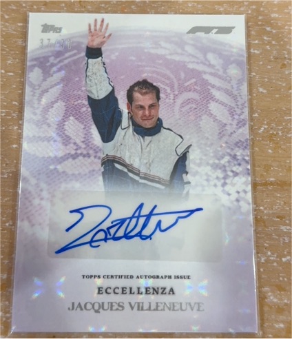 2025 Topps F1 Eccellenza Jacques Villeneuve Supremo Orange Auto — front