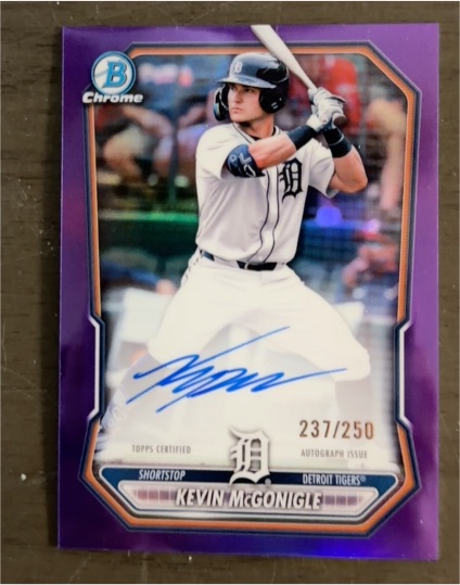2026 Bowman Chrome #CPA-KMC Kevin McGonigle — front