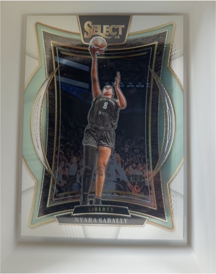 2025 Panini Select WNBA #51 Nyara Sabally White Prizm Liberty — front