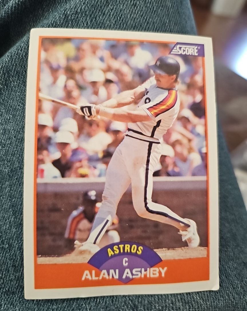 1989 Score #366 Alan Ashby Houston Astros — front
