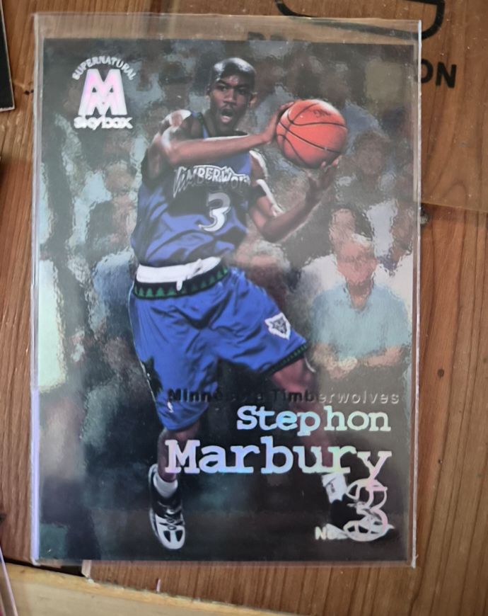 1998-99 SkyBox Molten Metal Supernatural #143 Stephon Marbury — front