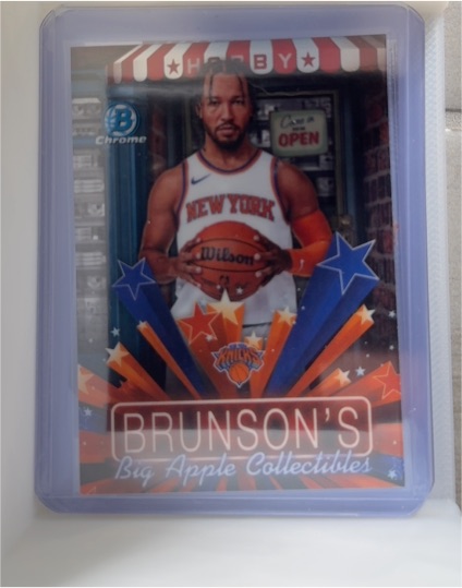 2025 Bowman Chrome Hobby Stars #HS-11 Jalen Brunson Brunson's Big Apple Collectibles — front