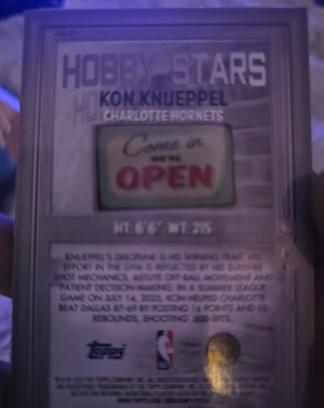 2025-26 Topps Hardwood Stars #HS-14 Kon Knueppel — front