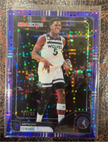 2025-26 Topps NBA Hoops #195 Anthony Edwards — front