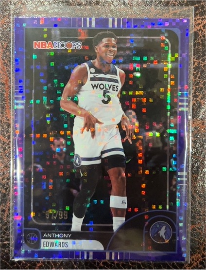 2025-26 Topps NBA Hoops #195 Anthony Edwards — front